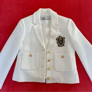 Zara White Blazer